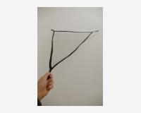 "Un flet à regard (avec 3 trous pour tenir) - Les blessures sont les réparations 3" - "A trap for the gaze (with 3 holes to hold) - Injuries are repairs 3" - Indian ink, graphite pencil, lacker paint on Tyvek paper, 3 pins 90 x 116 cm