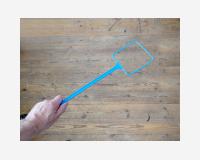 "Le rate-mouche" - "a trap to miss a fly", 2015 cut-out object  42  x 10 cm