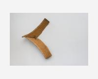 "Voir que ça tient (<)" - "Seeing that it holds (<)", 2024 - oak wood - 50  x 69 cm