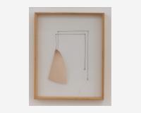 "Avoir ta peau" - "Have your skin" 2023 - Printed image and graphite pencil on glass fber paper, pins - 50  x 40 x 6 cm