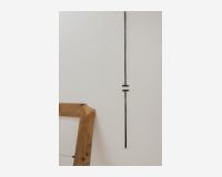 "Deux T pour croire que vraiment c'est un élastique" - "Two T to believe that it really is an elastic band", 2025 - Indian ink, colored pencil on Tyvek, 2 pins