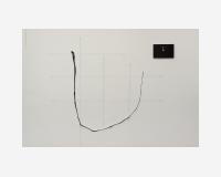 "L'exposition du parcours (U)" - "The exhibition of the way", 2019 - pencil and Indian ink on Tyvek paper - 12 pins 152 x 150 cm