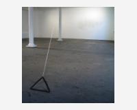 "Une oeuvre qui est pour elle-même le piège qu'elle tend" 2008 - dessin découpé et installé dans l'espace - vue de l'exposition "Je ne suis pas celle que vous croyez", Les Brasseurs, Liège (B) 2008   © Benoît Félix 2008 