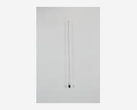 Encre de chine sur fil, 2019 Dessin découpé, 2 épingles : encre de Chine et crayon graphite sur Tyvek 34 x 0,8 cm