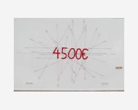 Une œuvre d’art qui serait réellement son prix (2) Tentative d’introduction d'un objet non-capitalisable dans le marché de l’art, 2014   Dessin découpé, 39 épingles : peinture émaillée et crayon graphite sur Tyvek