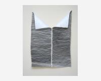 "Grand torse", encre de Chine sur papier synthétique, tirette, deux épingles, 137x 200cm   © Benoît Félix 2008